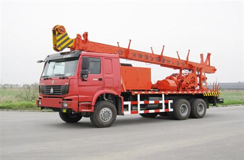 SPC-300HW water well drill rig is truck mounted rotary water well