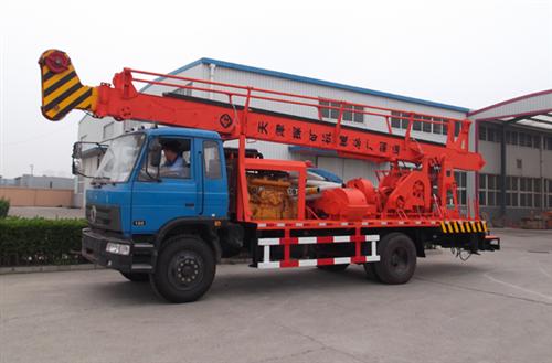 SPC-300D(4×2) water well drill rig is truck mounted drilling rig. Its